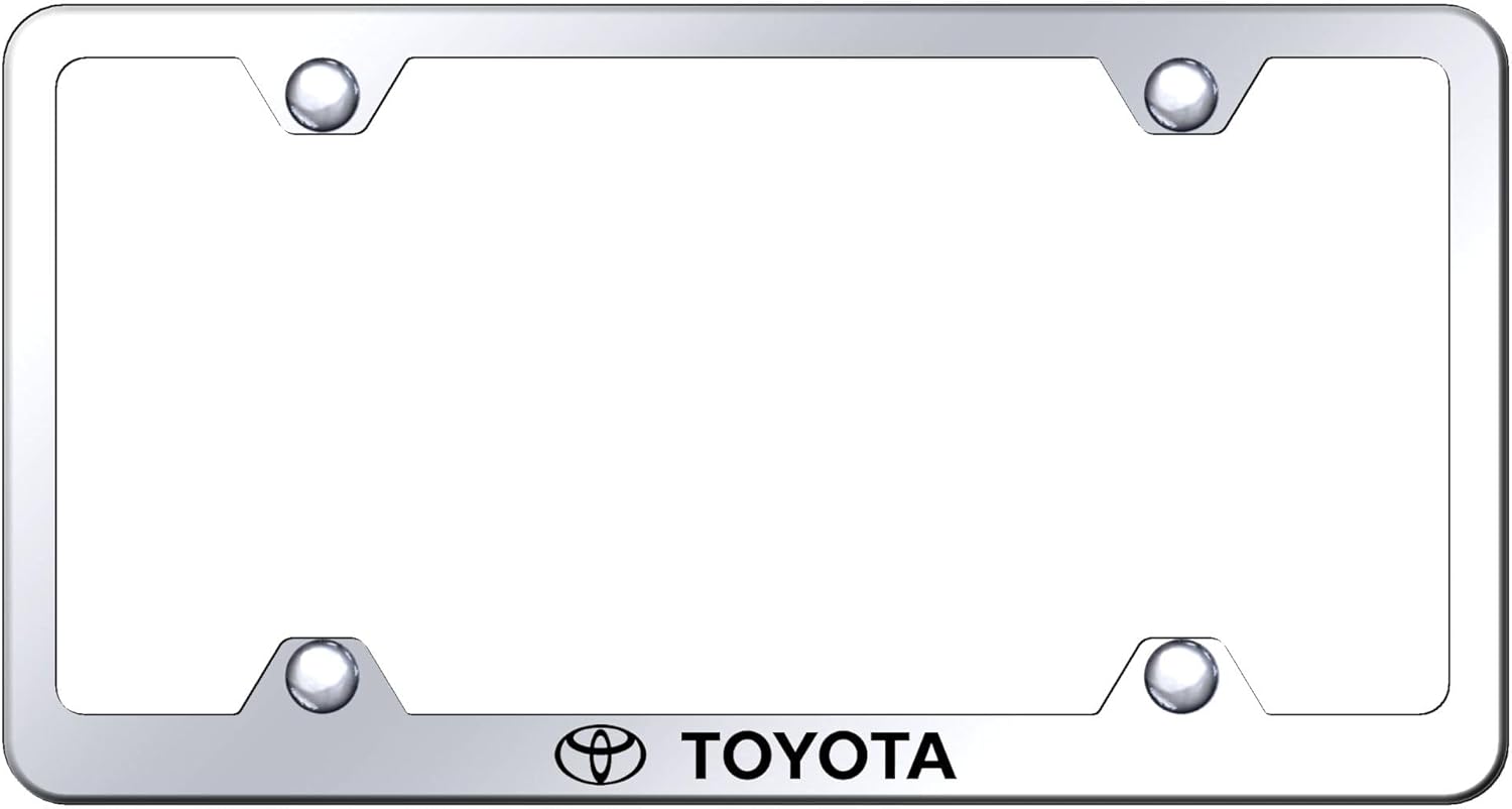 Au-TOMOTIVE GOLD Laser Etched License Plate Frame for Toyota (Chrome)