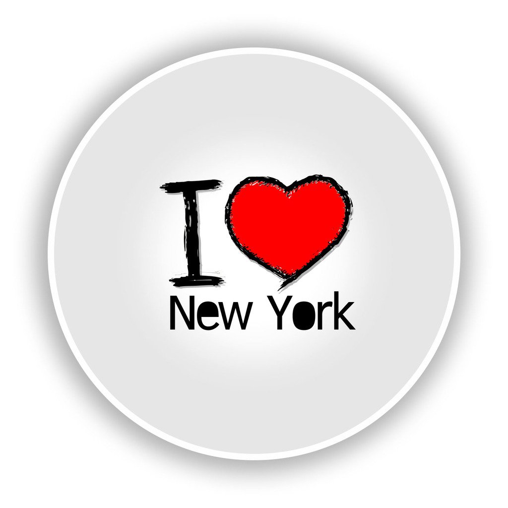 2 x 30cm/300mm Io amo New York Adesivi vinilici bagagli di viaggio #7752