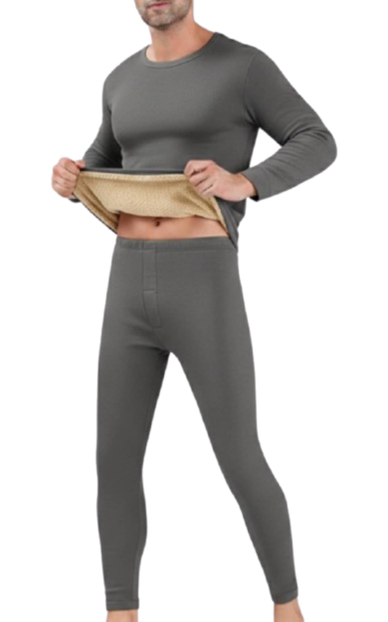 Men’s Thermal Set with Fur Inside | Winter Warm Top & Bottom | Round Neck Full Sleeve Thermal Innerwear for Cold Weather-picture-25