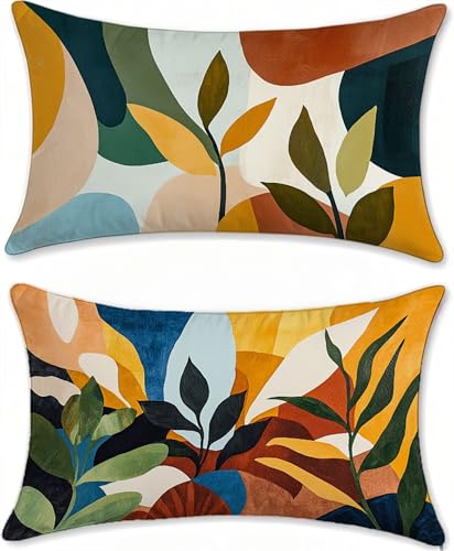 Coussin extérieur imperméable 50x90cm avec housse en velours déperlant lot de 2