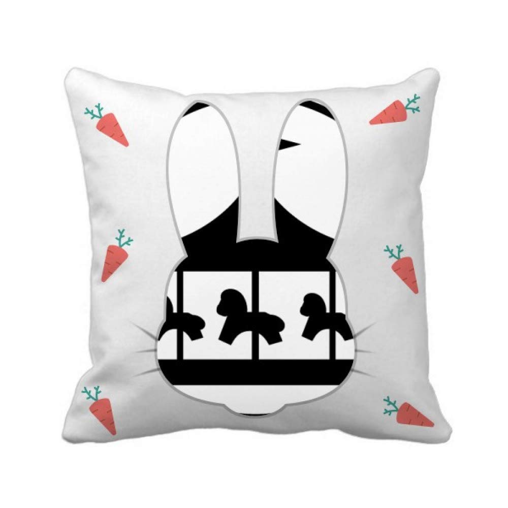 Coussin Lapin Noir Silhouette pour Sublimer votre Salon Style Carrousel