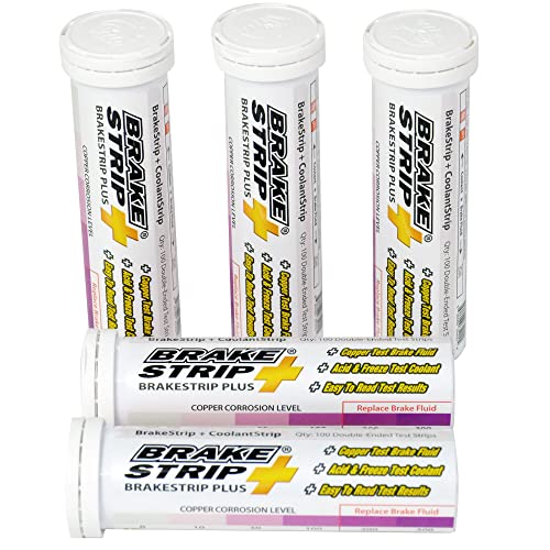 Image of BrakeStrip Plus Service Center Brake Fluid + Coolant Test Strips. 500 Double Ended Brake Fluid Plus Coolant Test Strips. 5-Pack