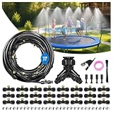 Thiswing 100 FT Dual-Line Misting Cooling System, Outdoor Water Mister Kit with 24 Brass Nozzles, Misting Hose for Patio, Backyard, Garden, Dog Play Area, Farm, Stable, Outdoor Summer Heat Relief