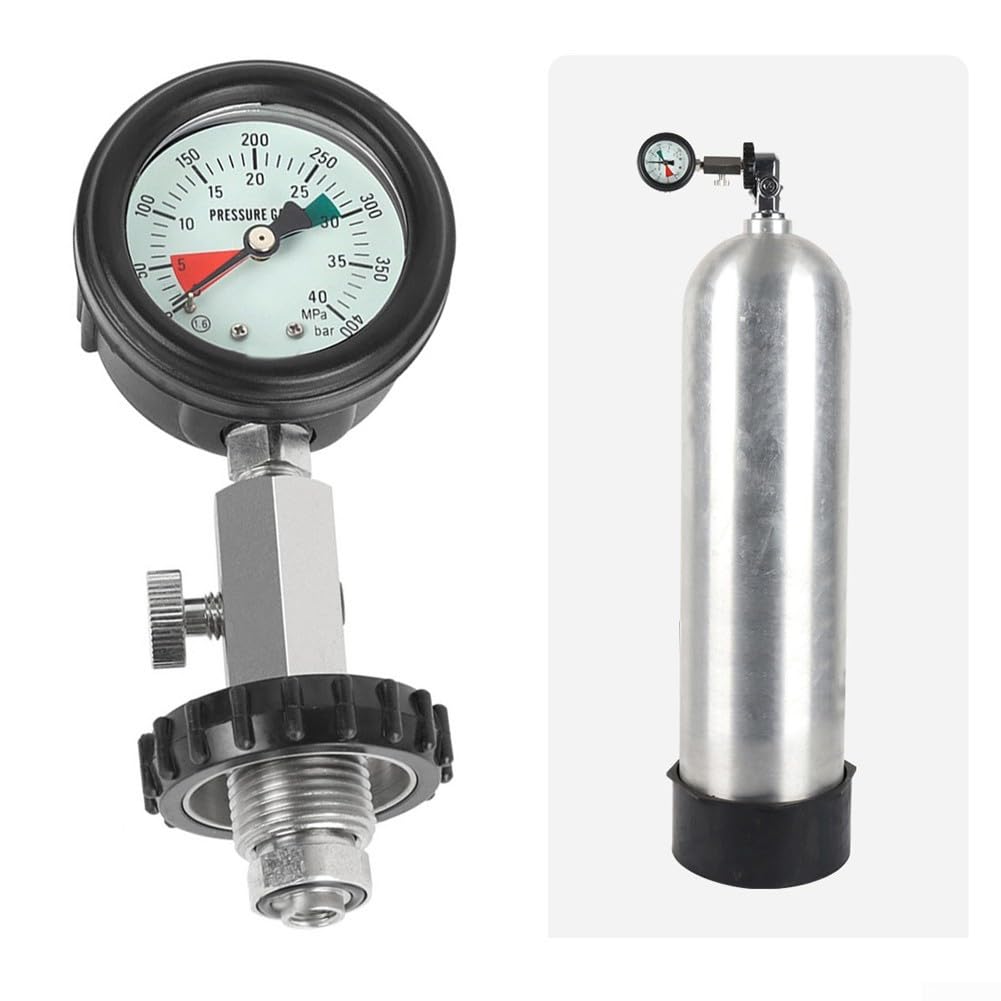 Manometer für DIN-Tauchzylinder, klares Zifferblatt mit 0 300 Bar Bereich