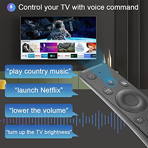 Image of Gvirtue Voice Remote Control for Samsung-Smart-TV-Remote Controller, for All Samsung LED QLED LCD 4K 8K UHD HDR 5 6 7 8 9 Series Flat Curved Crystal Smart TV