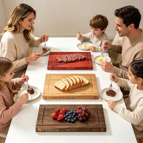 Set de Tablas de Cortar de Madera AODANC 3 piezas miniatura 5
