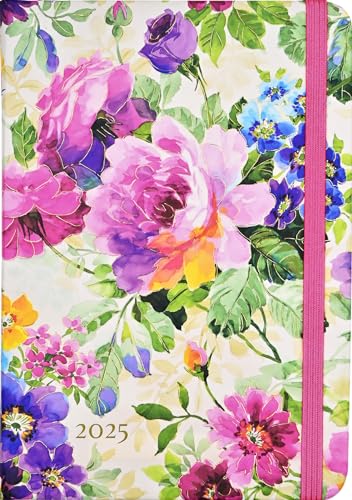2025 Peony Garden Weekly Planner (16 months, Sept 2024 to Dec 2025), pink
