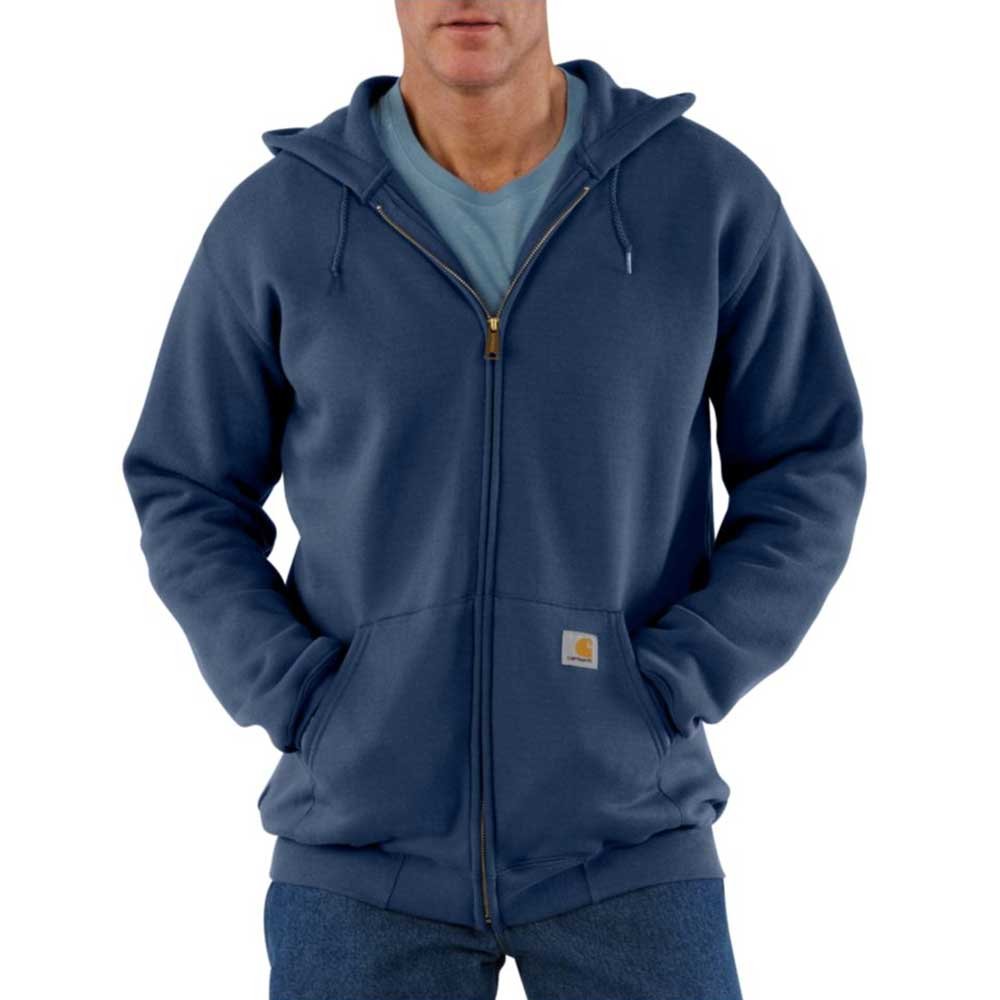 Carhartt Sweat-Shirt Ample à Fermeture éclair intégrale pour Homme, Bleu Marine, Large Haut