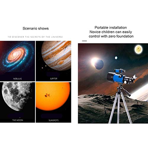 Telescopio refractor 70mm apertura 400mm con trípode y bolsa miniatura 7