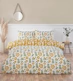 Diseño reversible: disfruta de la versatilidad con un juego de edredón que ofrece dos looks distintos. La parte delantera cuenta con un elegante patrón de lunares, mientras que el reverso cuenta con elegantes rayas.