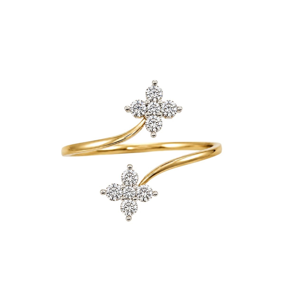 dishis 14K /18K Yellow Gold Diamond Ring for Women-picture-14