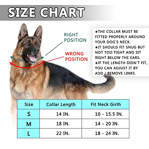 Dog Prong Collar (M-Size), Adjustable Dog Training Collar With Quick Release Buckle For Small Medium Large Dogs(Packed With Two Extra Links) #TOP4
