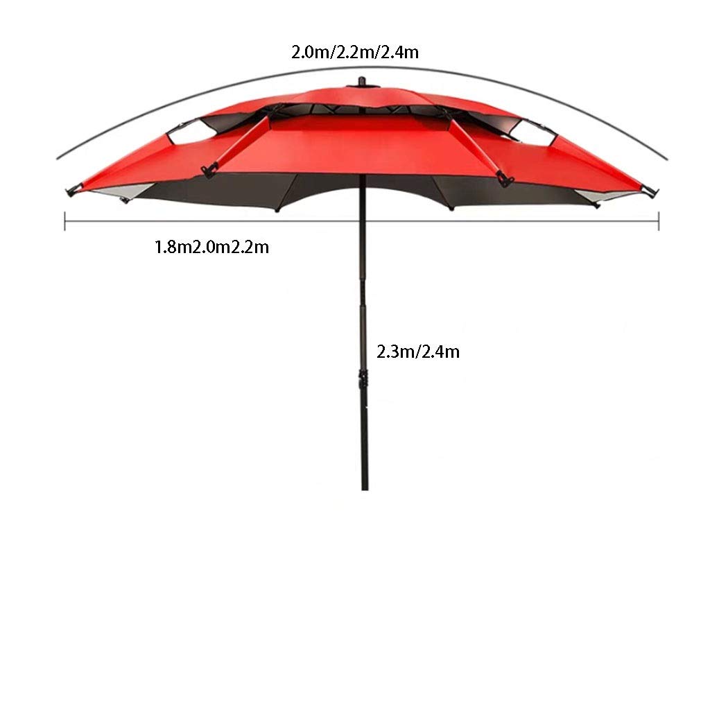 Składany parasol wędkarski parasol 2,2 m uniwersalny odporny na deszcz outdoor wędkowanie parasol 2,4 m ryba parasol czarny tworzywo sztuczne parasol przeciwsłoneczny wędkarski parasol parasol parasol / parasol