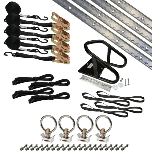 Buy US Cargo Control 8 Foot Single Tie Down System with Wheel Chock L Track Motorcycle Tie