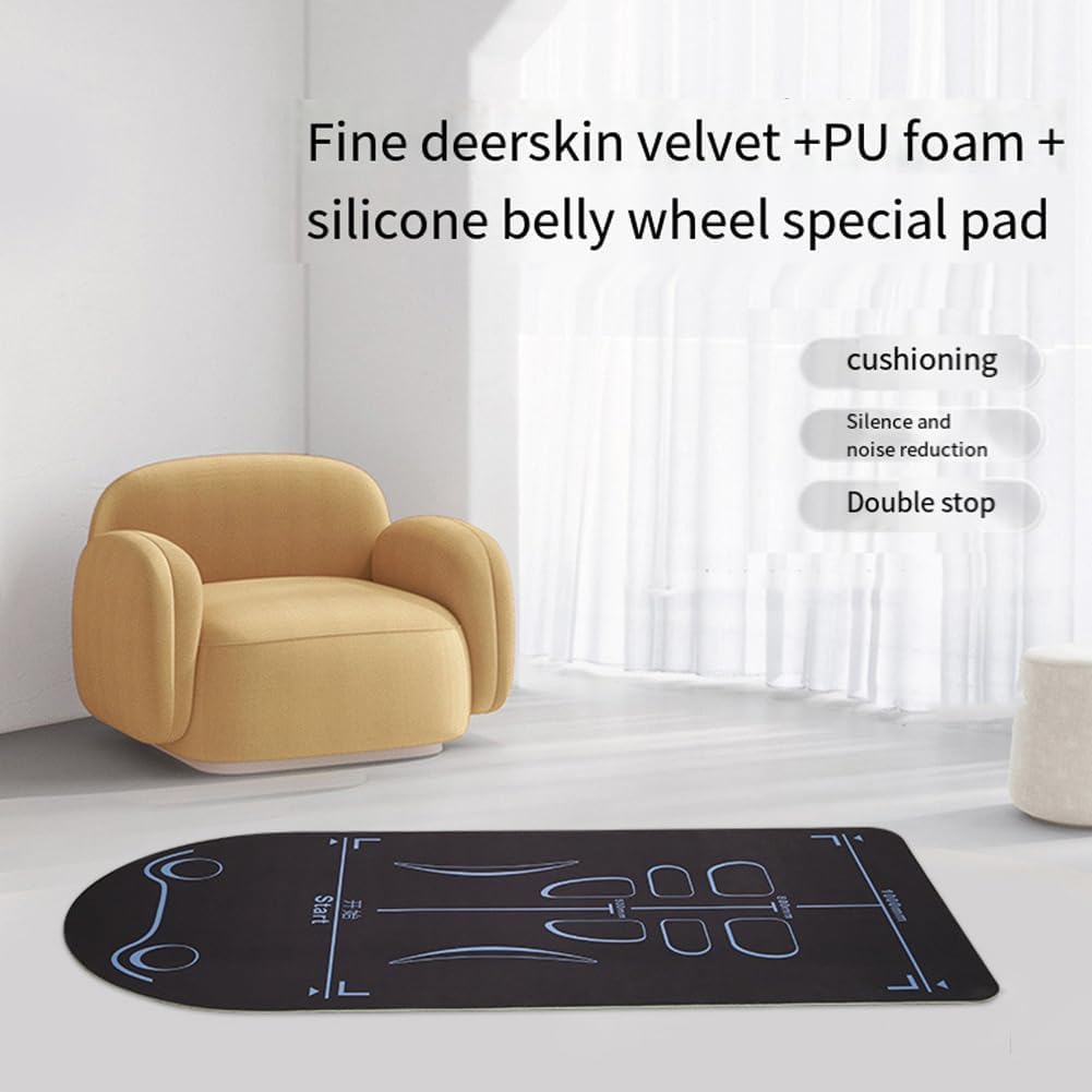 Mata do ćwiczeń na kółko rolkowe, antypoślizgowa mata pod kolana brzucha, domowa podkładka podłogowa do fitnessu, do jogi, pilatesu, czarno-niebieska
