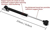 Vista 2 de 80N - 6 puntales de gas hidráulico, soporte de tapa de cierre suave para armarios y muebles, elevación de resorte de gas de 10 pulgadas de longitud