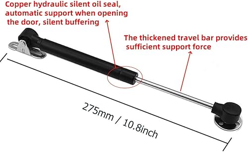 Miniatura 2 de LC LICTOP Soportes de gas hidráulico 80N, soporte de tapa de cierre suave para armarios y muebles, elevación de resorte de gas de 10 pulgadas de