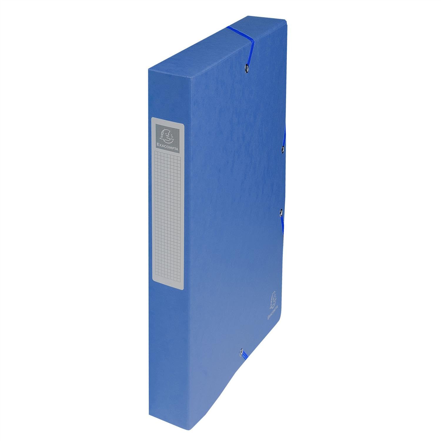 Exacompta - Réf. 50400E - 8 boites de classement avec élastiques Exabox - en carte lustrée 600g/m2 - Dos 4 cm - dimensions 25 x 33 cm - pour documents A4 - 8 couleurs assorties - livrées montées
