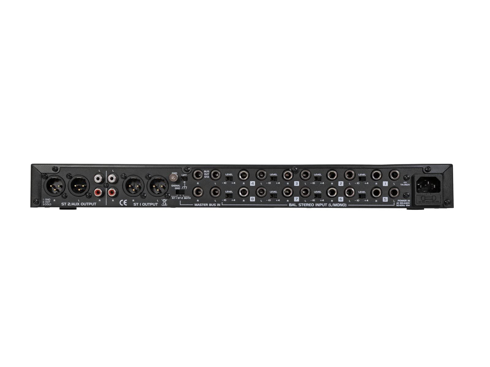OMNITRONIC EM-280 Entertainment-Mixer | 8-Kanal-Stereo-Mischpult mit 2 regelbaren Zonen-Ausgängen, 19"