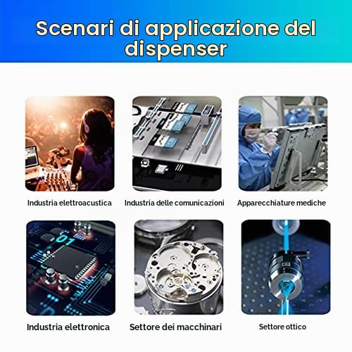 Distributore Automatico Colla, Dispenser di Colla Semiautomatico Dispenser di Adesivo Liquido con Display Digitale Operazioni Semi-Automatiche/Manuali(AC220V EU Plug)
