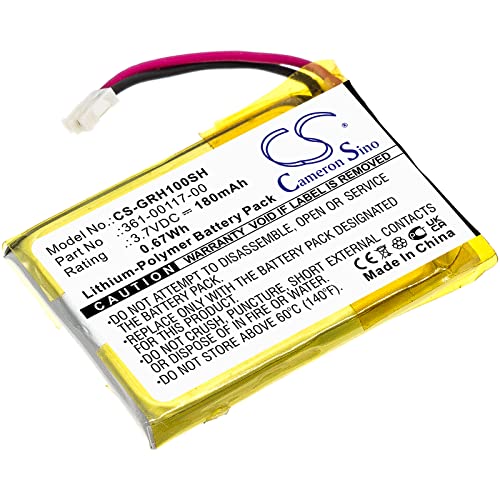 Cameron Sino New 180mAh Replacement Battery for Garmin Approach S10, Approach S20, Approach X40, Forerunner 35