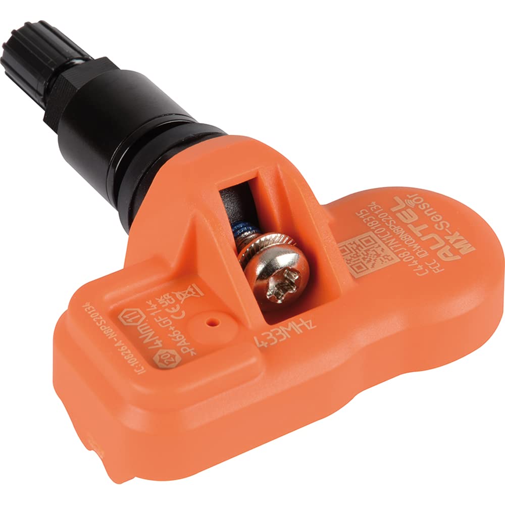 Herth+Buss AU500020 Capteur de roue 433/434 MHz, système de contrôle de pression des pneus universel programmable, valve noire