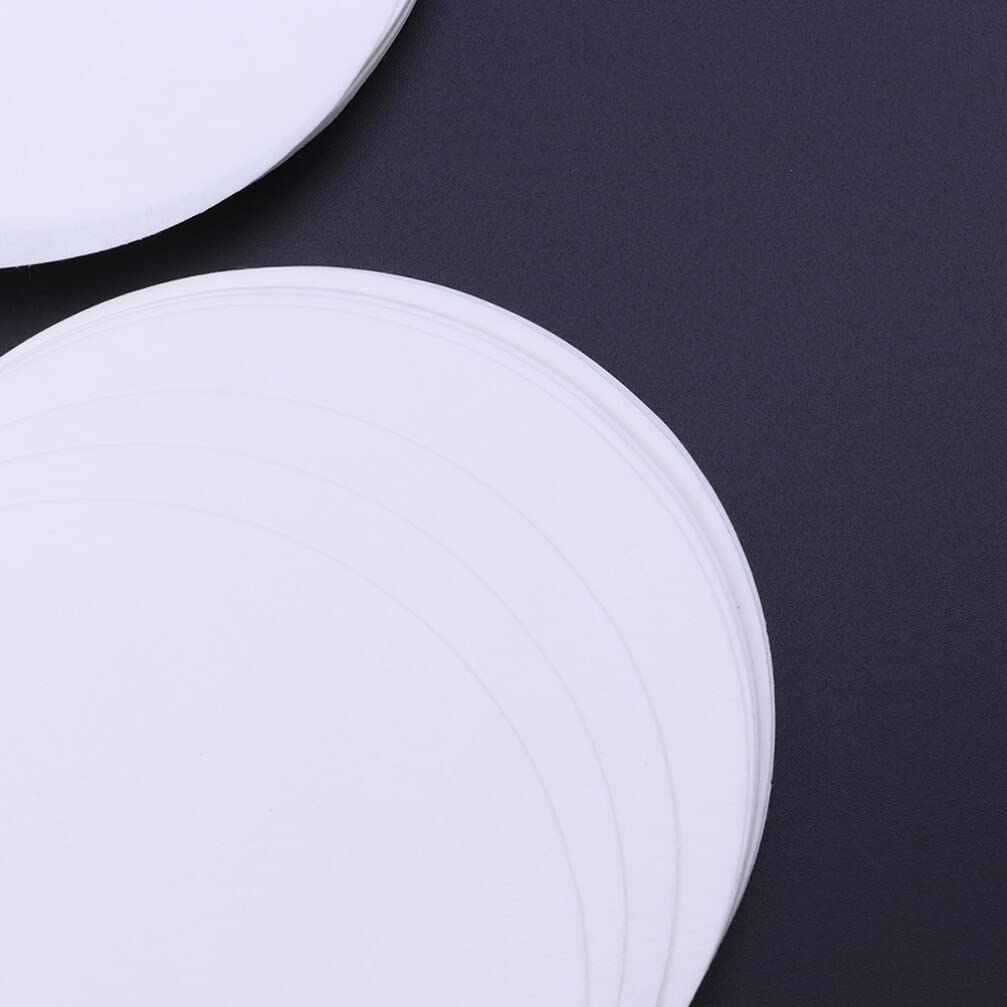 NUOBESTY 200pcs Water Filter Paper Filtration Paper lab Grade Filter Paper lab Filter Paper Medium to high Papers Round Filter Oil Large Filter Paper White