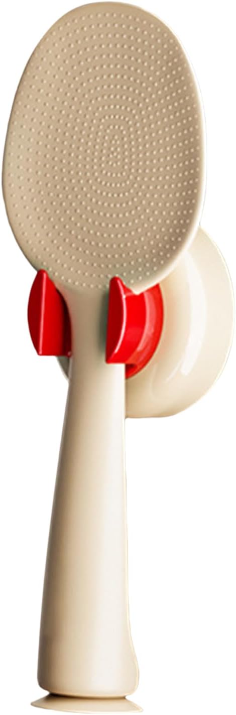 Standing Rice Spoon Paddle | Standing Rice Scooper with Suction Cup – No Punch Storage Kitchen Gadget, Cooker Serving Supplies for Women Men Boys Family Friends