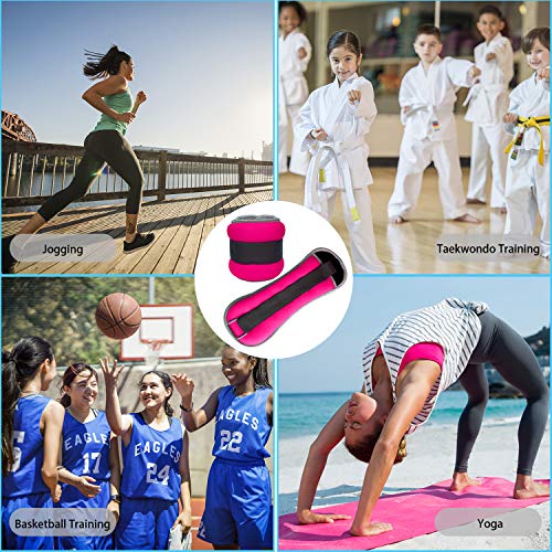 Vaupan Ankle/Wrist Weights, Small Leg Arm Hand Cuff Weights for Women Kids, Exercise Equipment with Adjustable Straps for Fitness Gym Dancing Walking Jogging Gymnastics Aerobics