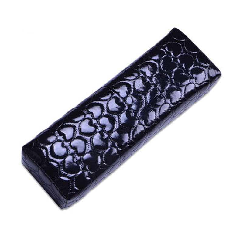 Kira Nail Arm Rest Hand Cushion, Stripe Leather Nail Pillow Hand Rest Pillow Salon Armrest Cushion Manicure Nail Art Pillow Accessories Tool Square Shape (Black)-image-20