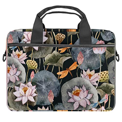 Sac bandoulière ordinateur 13-14.5" avec motif animal abstrait et lotus