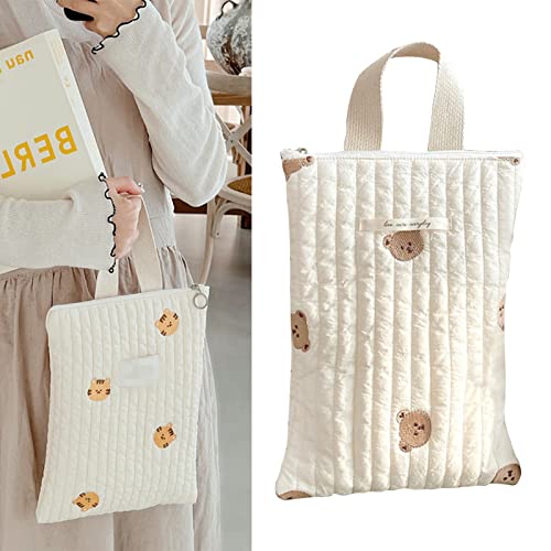 Bolsa organizadora de pañales de algodón con bordado de dibujos animados miniatura 2