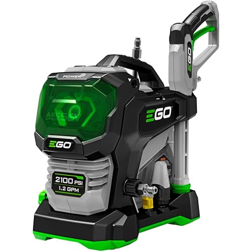 Ego Power+ 2100 Psi 1.2 Gpm Battery Powered Cold Water Pressure Washer With 4 Spray Nozzles 6.0Ah Kit