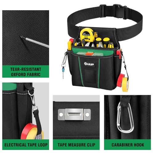 Image of UUP Tool Belt for Men, 10 Pockets Magnetic Tool Pouch Heavy Duty Toolbelt
