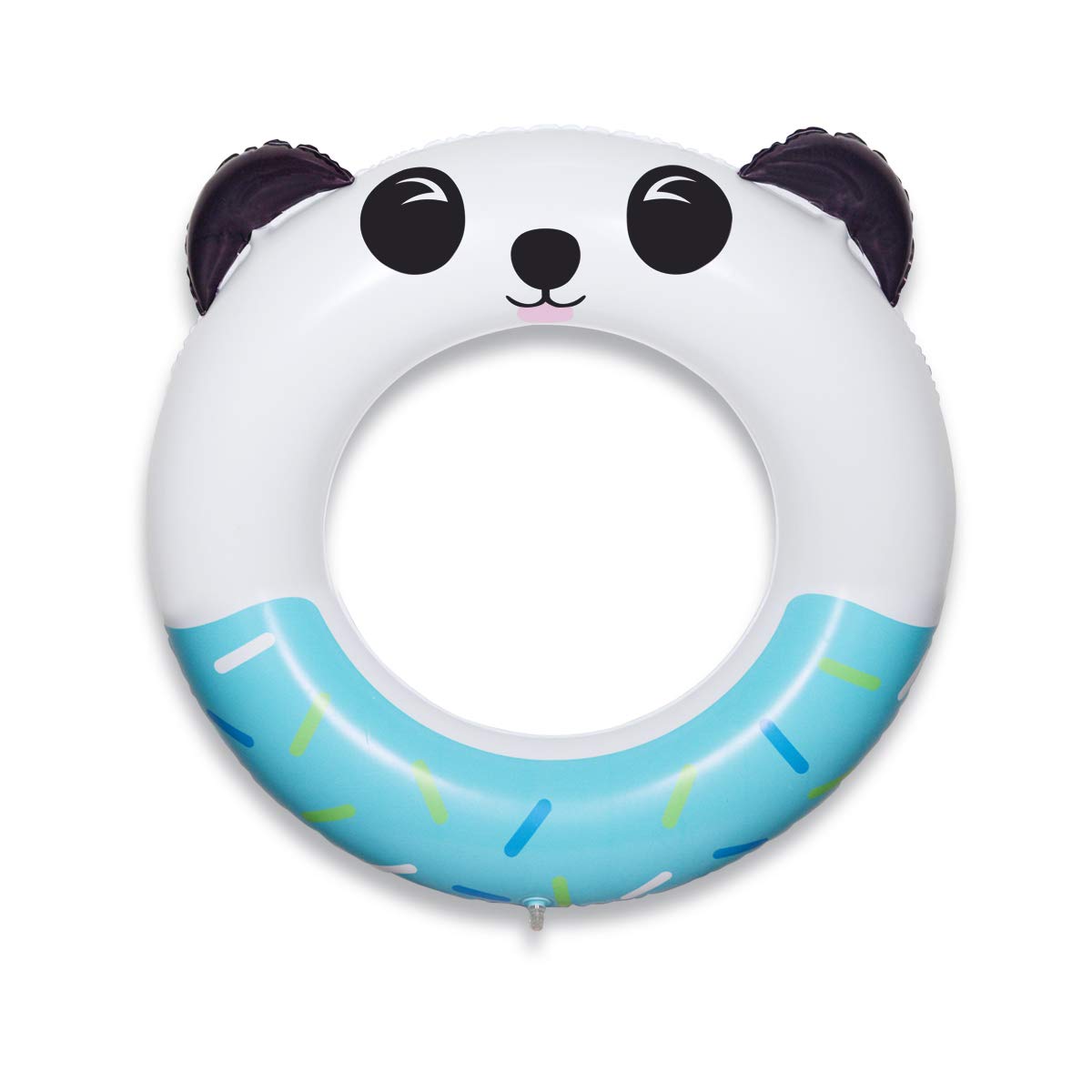QUN FENG Pool Float Swim Ring Inflatable Pool Swimming Rounge Pool Float for Adults and Kids 8+ Years up Pool Floaties Outdoor Summer , Panda Blue