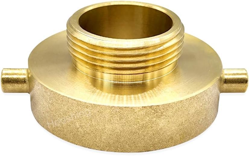 Fire Hydrant Hose Adapter 2-1/2" NST/NH Female x 1-1/2" NST/NH Male Brass Fire Equipment for Fire Hose or Hydrant with Pin Lugs