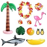 ANWENDBAR - Das Hawaii Partydekorationsset eignet sich nicht nur perfekt für Hawaii, Luau Tiki, Sommertag, tropische Themen, Junggesellenabschied, Verlobung, Hochzeit, Grillen, Babyparty oder andere Themenpartys, sondern kann auch ein großartiger Hintergrund für die Fotografie und Requisiten sein schöne Selfies machen.
