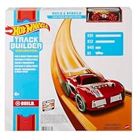 Hot Wheels Bahn Track Builder, Verbindungsstücke (12m) für Autorennbahnen der Hot Wheels Autos, inkl. 1 Spielzeugauto, zur individuellen Gestaltung, Auto Spielzeug, Spielzeug ab 4 Jahre, FTL69