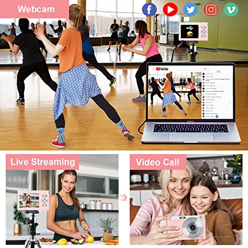 Digital Camera For Kids, Small Cameras For Teens, Portable Compact Camera For Photography, 1080P 50Mp Autofocus Children Camera With 32Gb Sd Card, 2.88 Inch Lcd Screen, 16X Digital Zoom (Pink) #TOP3