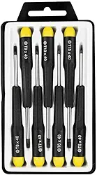 Eda 8NI Chaves Torx de Precisão, 7 Peças, Aço Cromo Vanádio, Preto