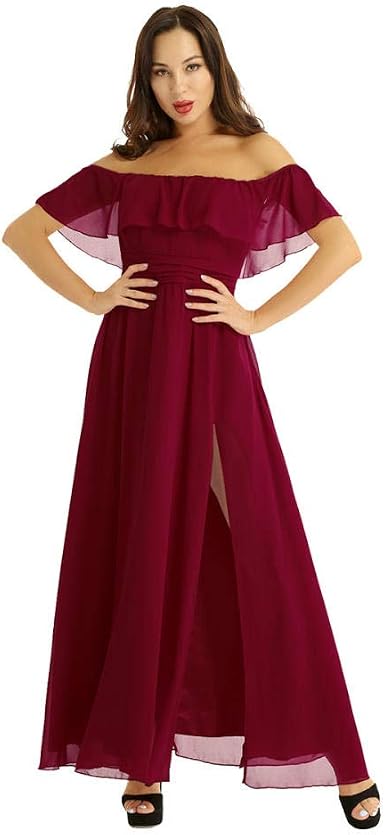 ZTIANEF Faldas para Mujer Vestidos De Dama De Honor Elegantes con Hombros  Descubiertos Y Hombros Descubiertos con Cintura Dividida Vestidos De Fiesta  Formales Vestido De Princesa : Amazon.es: Ropa