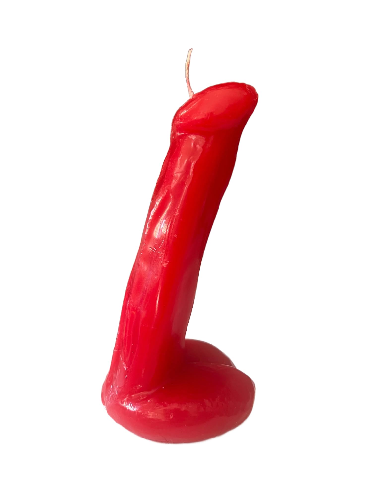 Red Penis Candle with Testicles Vela Roja del Pene con Los Testículos