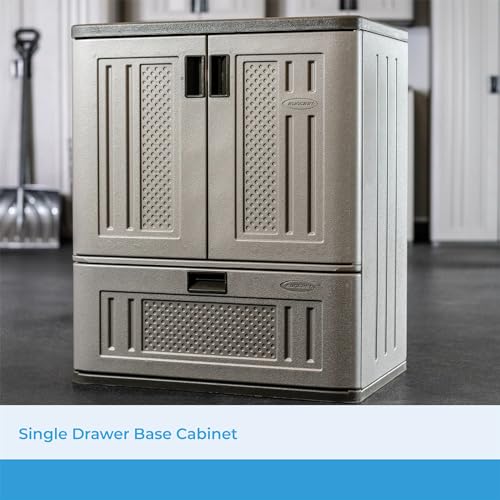 Suncast BMC3601 Indoor/Outdoor Resin Single-Drawer Storage Cabinet thumb #1