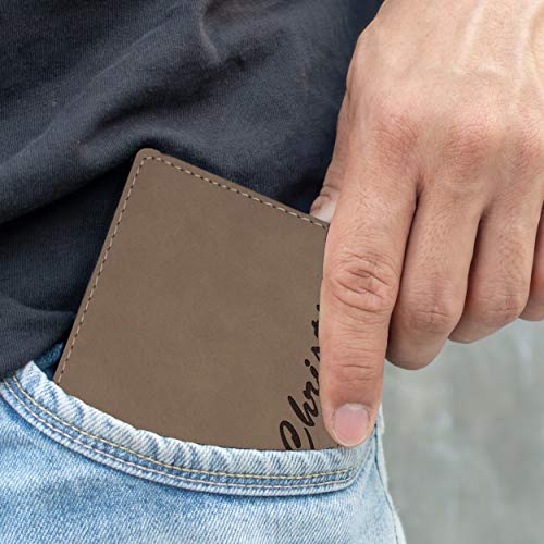 My Personal Memories, Monogrammed Personalized Bi-Fold Men's Wallet - Wedding Groomsman Engraved4