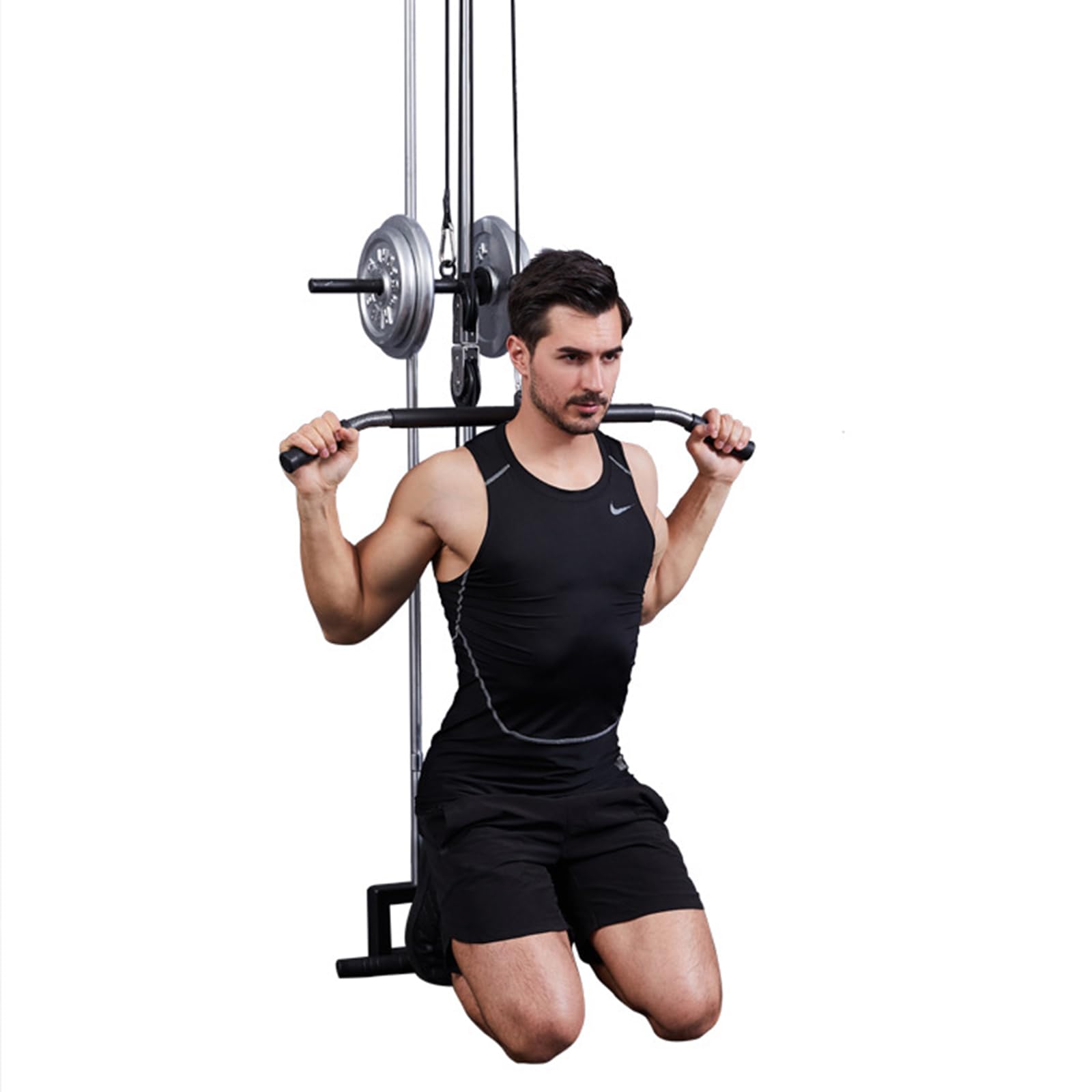 Sistemas de poleas abatibles para el hogar, gimnasio, ejercicio, equipo de gimnasio en casa para cable extraíble, tríceps, bíceps, máquina de entrenamiento de resistencia