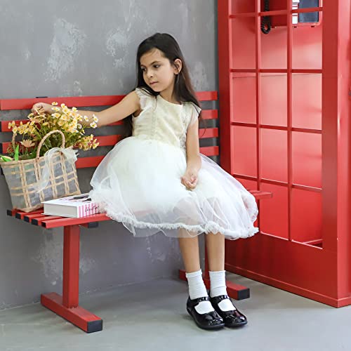 MK MATT KEELY Girls' Black Leather Shoes School Uniform Leisure Mary Jane Princess Shoes2