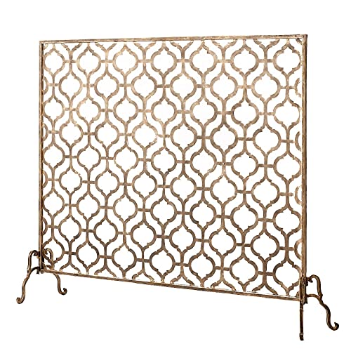 Pantalla Protectora para Chimenea, Pantalla Protectora contra Incendios de 76 cm de Alto, Malla metálica de Alta Densidad, Valla de Hierro Forjado Mac