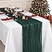Fixwal 3 Pack Christmas Table Runners, Pleated Boho Gauze Table Runner, Long Semi-Transparent Table Decorations for Parties, Showers, Birthdays and Weddings(35x120 Inch)