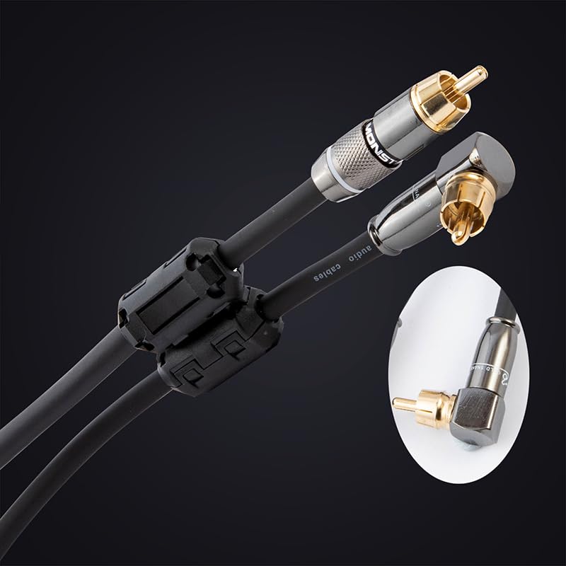 16ft Fever Grade Dual Lotus RCA Audio Cable, HiFi Pure Copper Audio Amplifier, Household car Dual Lotus Head Signal Cable