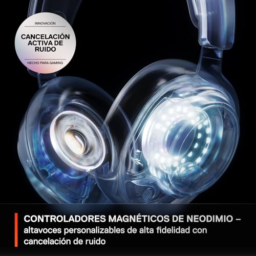 SteelSeries Arctis Nova Pro Wireless X Blanco – Cascos Xbox Inalámbricos y Multisistema – Controladores magnéticos de neodimio – Cancelación de ruido – Infinity Power System – XB, PC, PS5, Switch 2 5